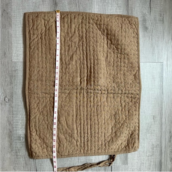 POTTERY BARN BESTSELLER Pick-Stitch Handcrafted Cotton/Linen Quilted Sham - Picture 5 of 10